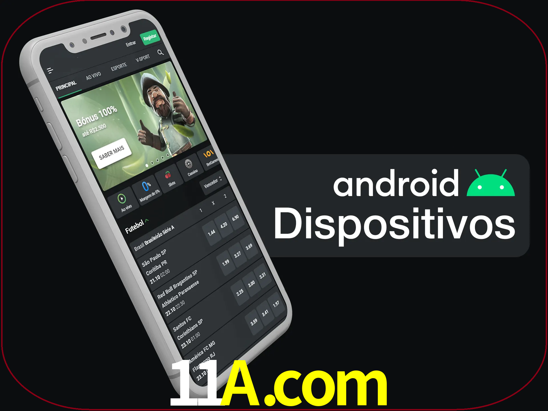 O aplicativo suporta a maioria de todos os dispositivos Android.